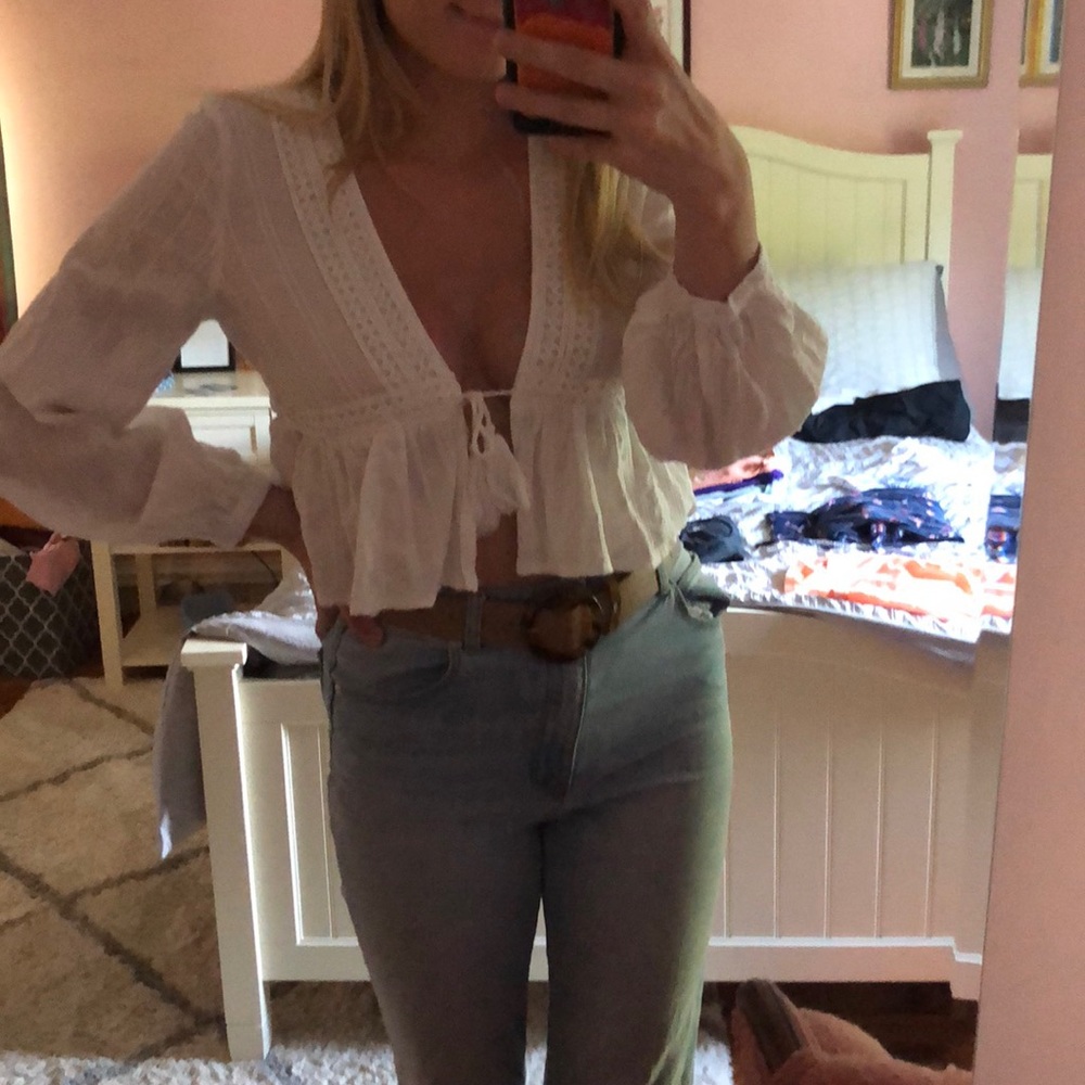 Princess Polly long sleeve beach top